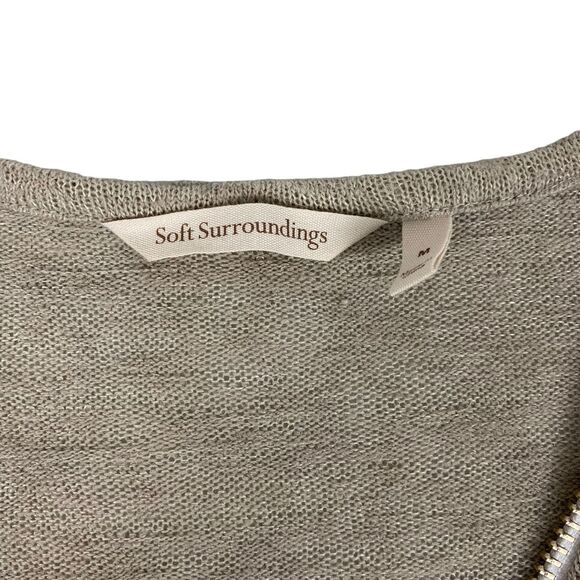 Soft Surroundings Women's Valentina Zip Sweater size Medium - Picture 4 of 6